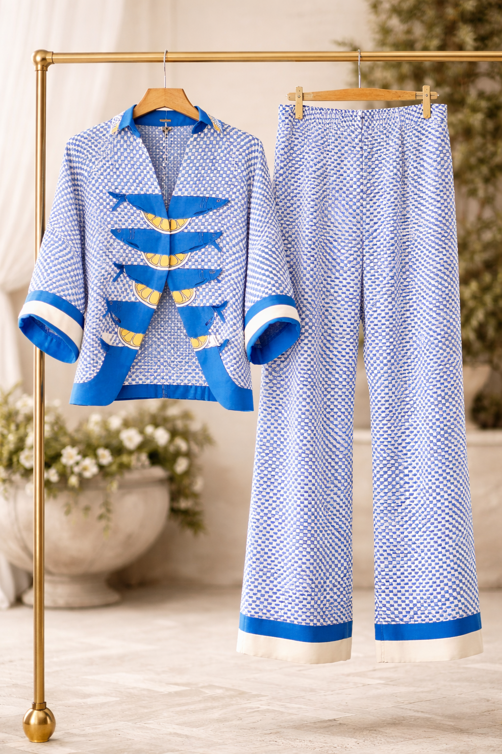 Yareli | Conjunto Elegante de Camisa y Pantalón de Pierna Ancha