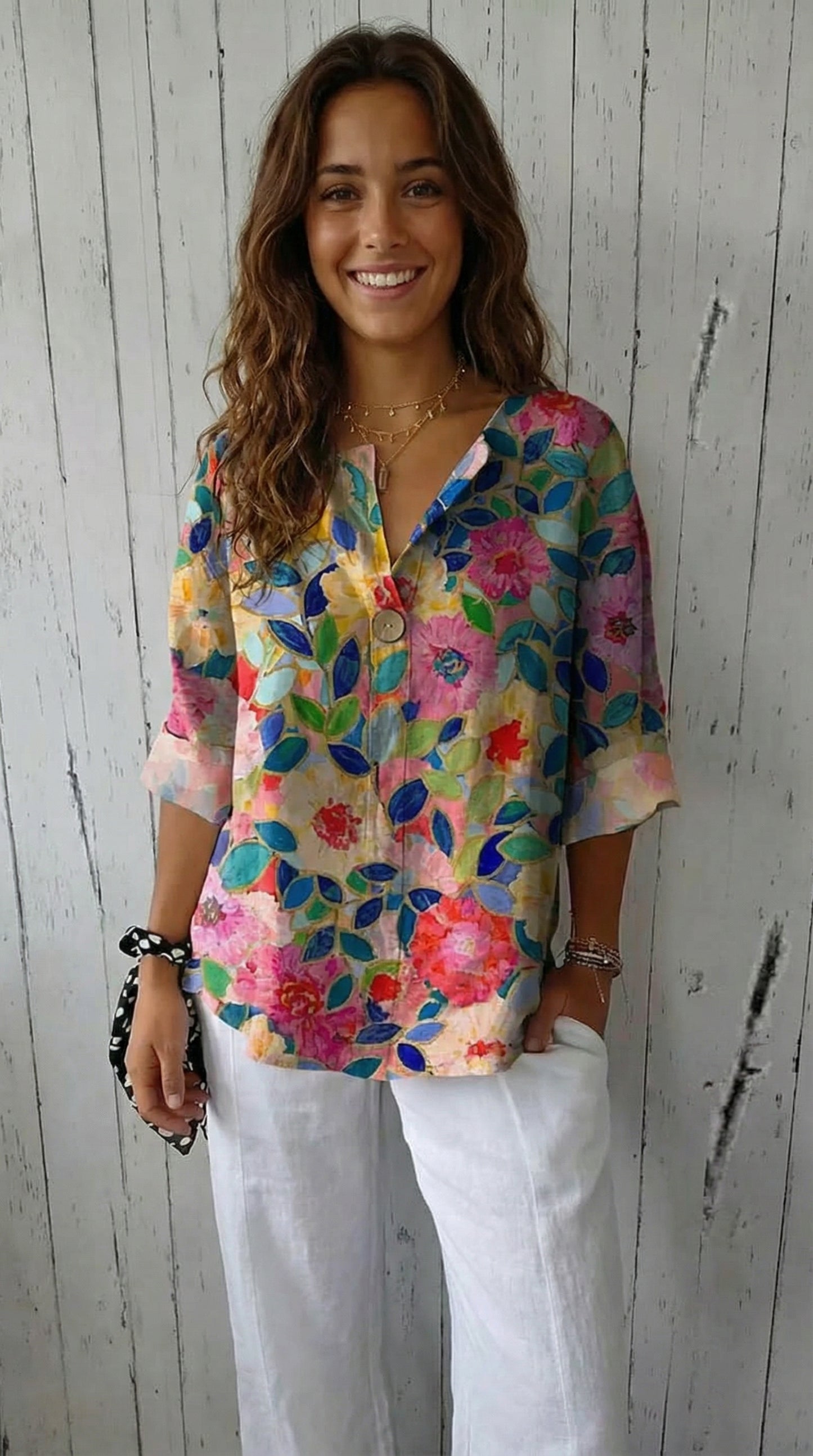 Elise | Blusa Floral Vintage — Elegancia Natural y Ligereza Total