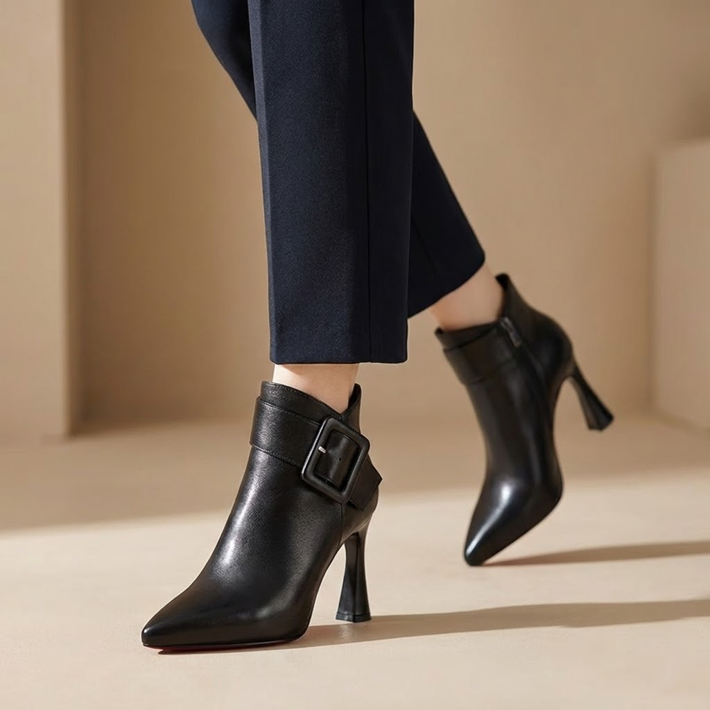 Juliana perez | Botines Signature con tacón y hebilla extragrande