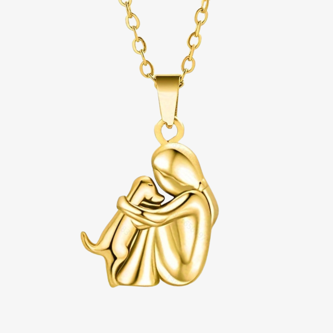 | Collar con colgante en forma de perro