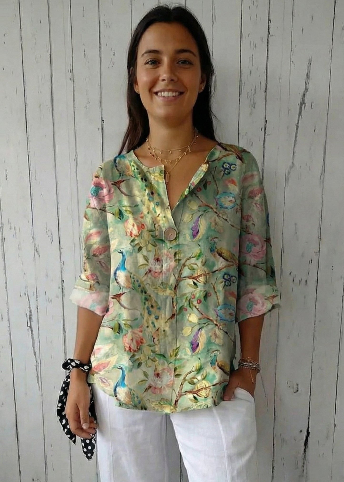 Elise | Blusa Floral Vintage — Elegancia Natural y Ligereza Total