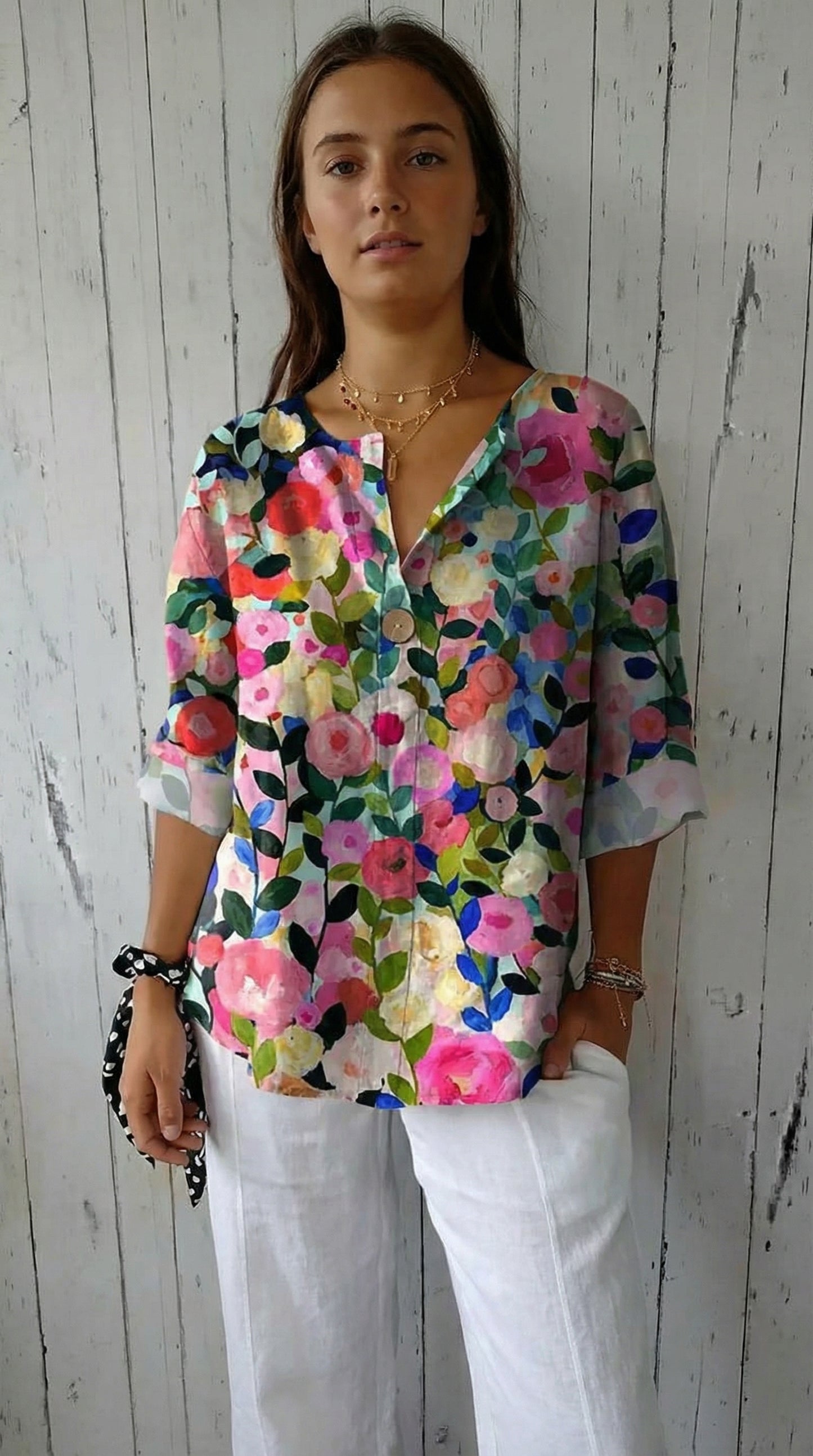 Elise | Blusa Floral Vintage — Elegancia Natural y Ligereza Total