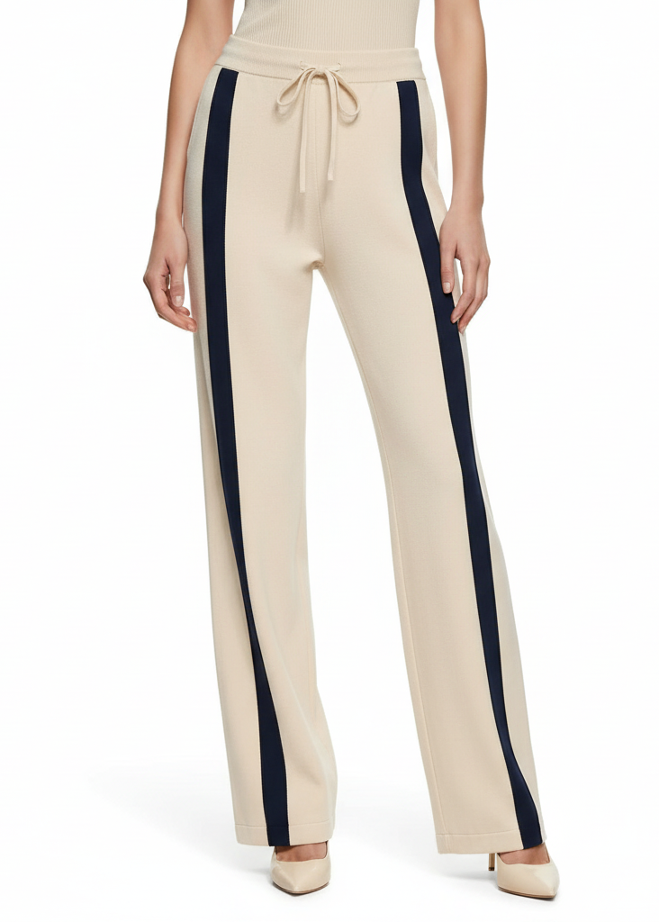 Luisa | Pantalones Rectos Con Bolsillos Y Diseño Urbano De Bloques De Color