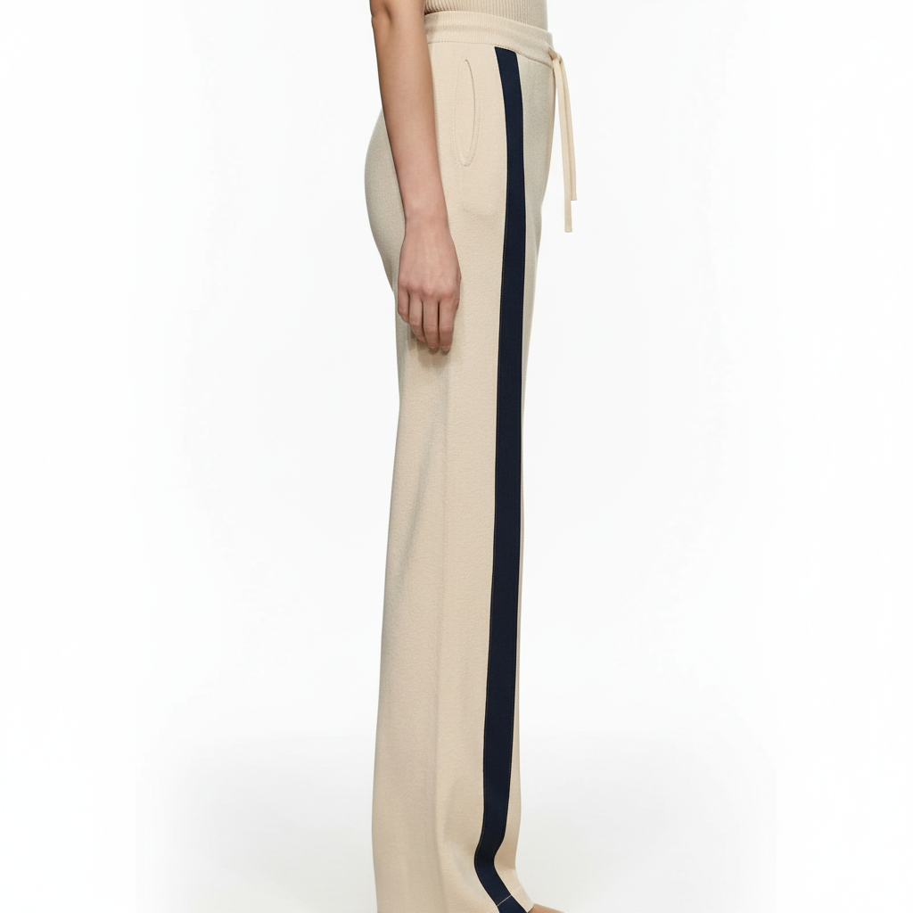 Luisa | Pantalones Rectos Con Bolsillos Y Diseño Urbano De Bloques De Color